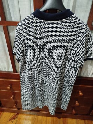 Vestido Zara azul y blanco