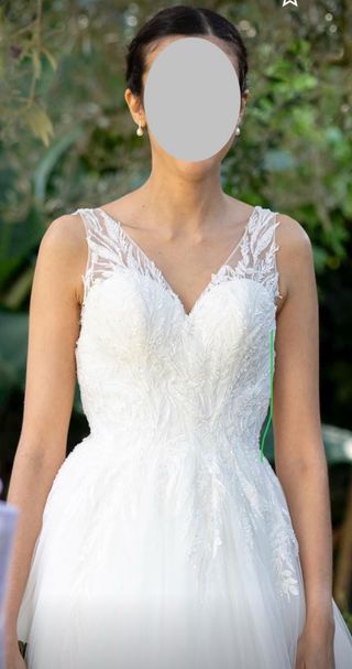 Vestido novia Pronovias blanco - Talla 36