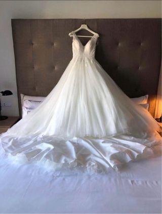 Vestido novia Pronovias blanco - Talla 36