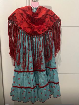 Vestido niña sevillana lunares