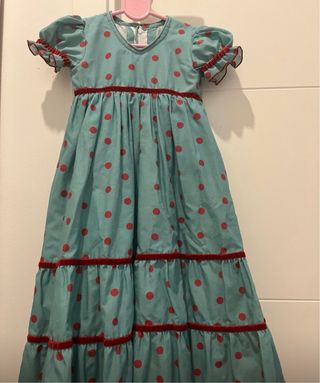 Vestido niña sevillana lunares