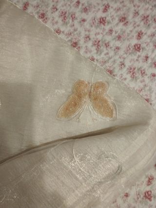 Tenda cameretta ricamo farfalle