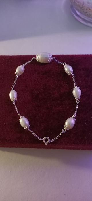 Bracciale perle argento