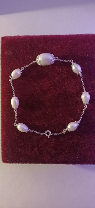 Bracciale perle argento
