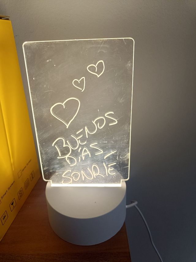 Lámpara LED pizarra personalizable usb