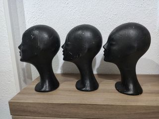 Lote Cabezas maniquí corcho vintage