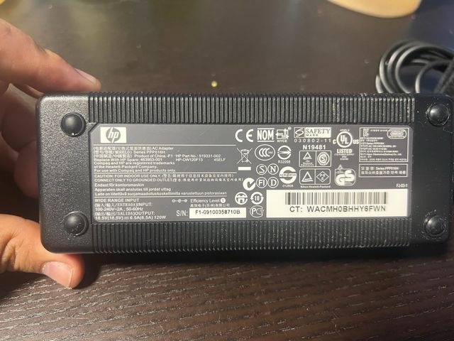 Carregador HP 120W - Original 18,5v. 6.5A