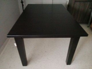Mesa Comedor Negra - Madera.Extensible56 cms.