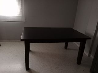 Mesa Comedor Negra - Madera.Extensible56 cms.