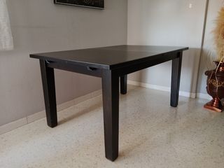 Mesa Comedor Negra - Madera.Extensible56 cms.