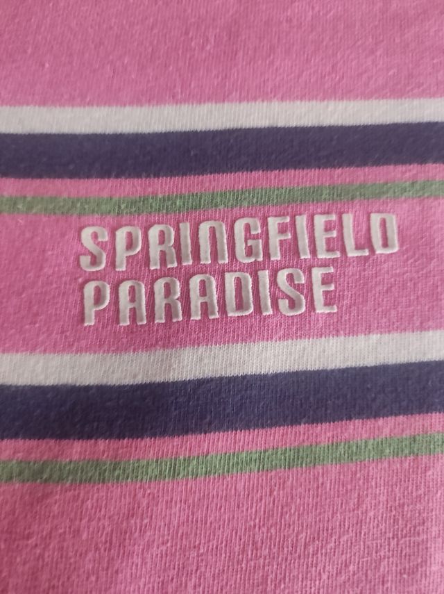 Polo Springfield rosa con rayas