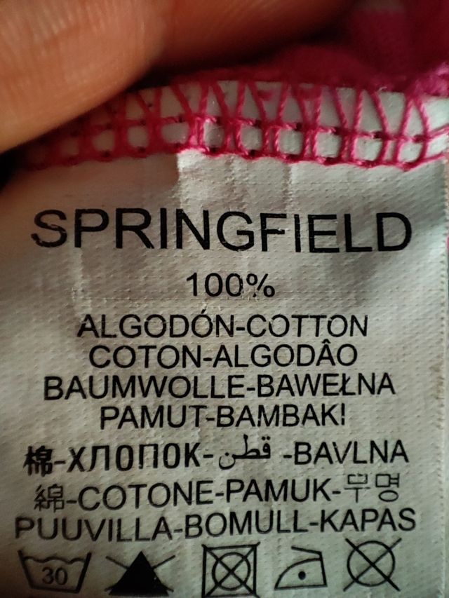 Polo Springfield rosa con rayas