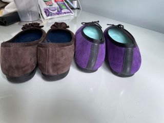 Dos pares de bailarinas - Marrón y Morado