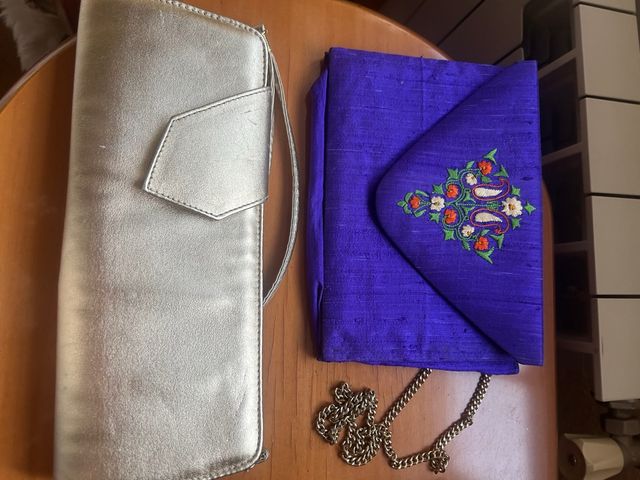 Bolsos fiesta: morado y plata
