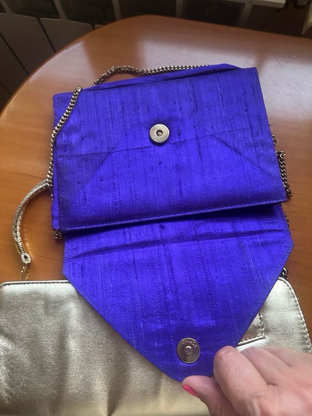 Bolsos fiesta: morado y plata