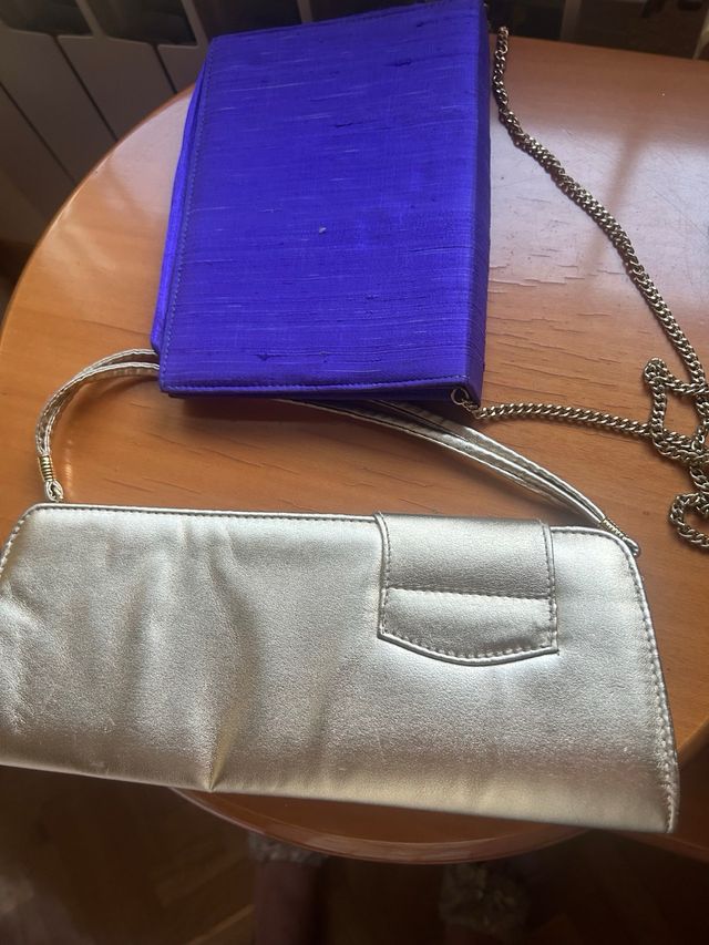 Bolsos fiesta: morado y plata