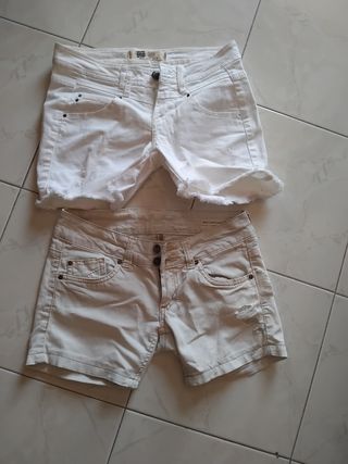 Shorts donna estivi bianchi e beige tg S