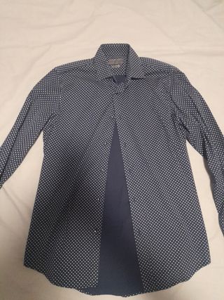 Camisa Zara azul lunares - M
