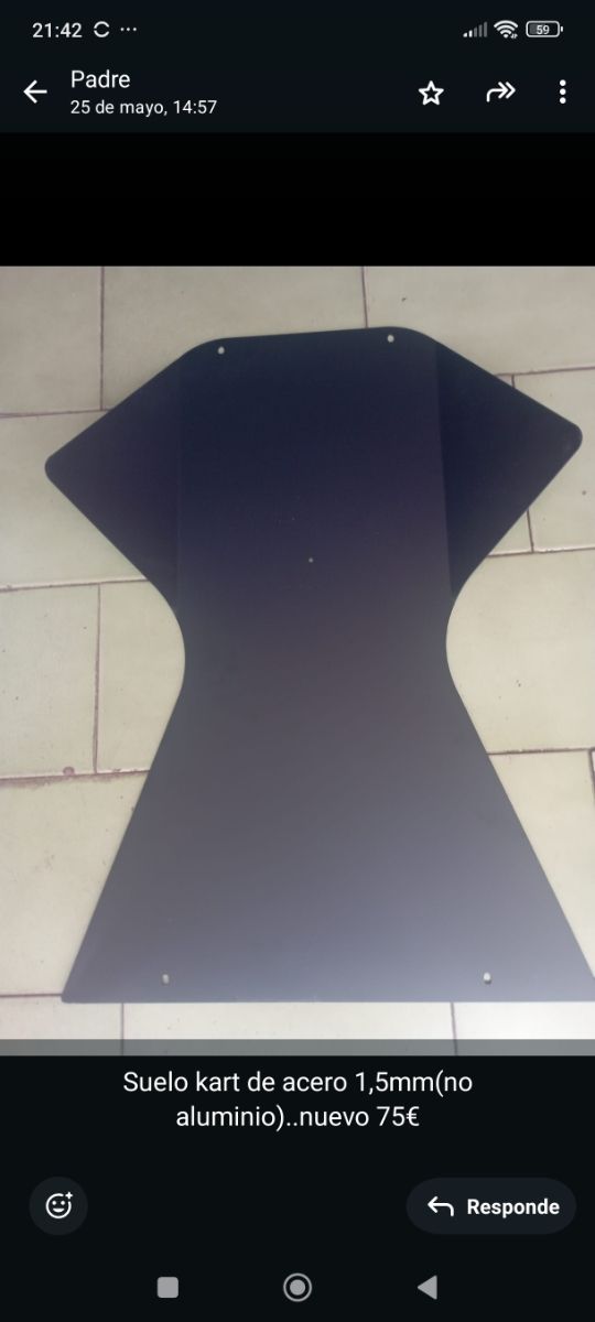 Suelo kart acero 1.5mm