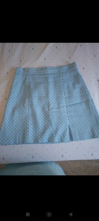Mini Falda - lunares azul y verde