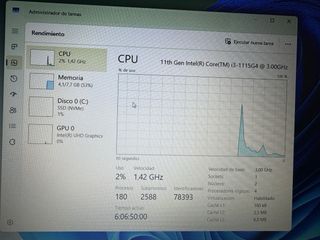 Portátil Asus Vivobook F1500E i3 8GB RAM, 250Gb