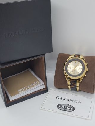 Reloj Michael Kors dorado y marrón
