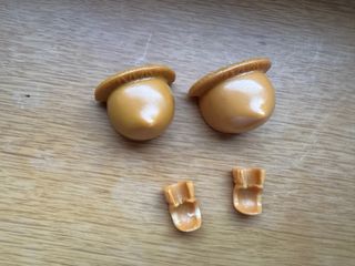2 Gorros esquimales Playmobil + 2 manoplas