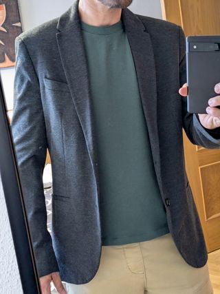 Americana gris - Blazer gris oscuro