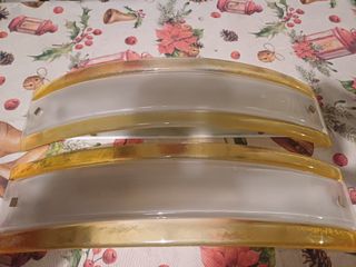 2 Applique Parete Vetro giallo scuro