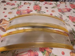 2 Applique Parete Vetro giallo scuro