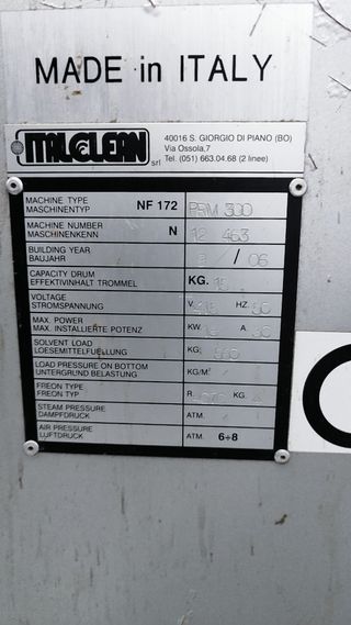 Lavadora industrial Italclean - Seco