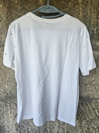 Camiseta Zara blanca M - pedrería