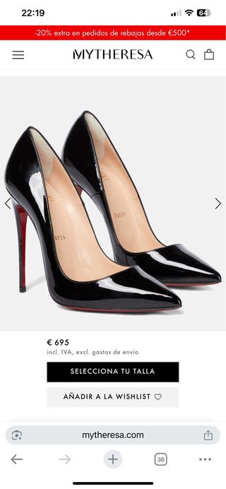 Tacones Christian Louboutin negros