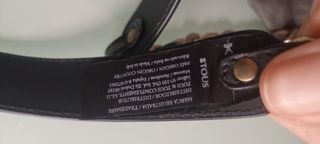 Cinturón Tous vintage negro y dorado, nuevo