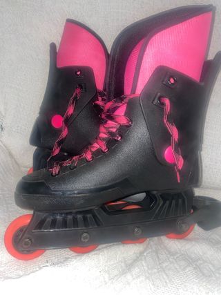 Patines en línea infantiles rosa-negro