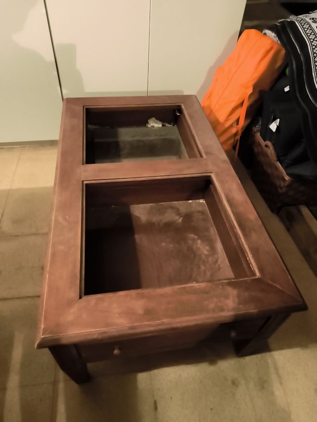 Mesa centro madera hecha a mano