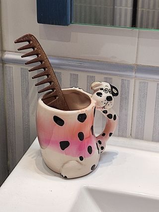 Vaso cerámica perro - Planta suculenta