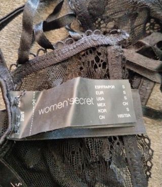 Liguero negro encaje