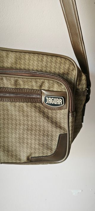 Borsa Jaguar marrone e verde oliva