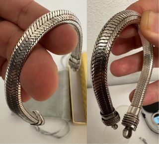 ENORME PULSERA DE PLATA 925 MACIZA 83,4gr 20cm NEW