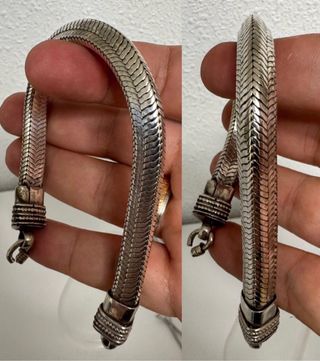 ENORME PULSERA DE PLATA 925 MACIZA 83,4gr 20cm NEW