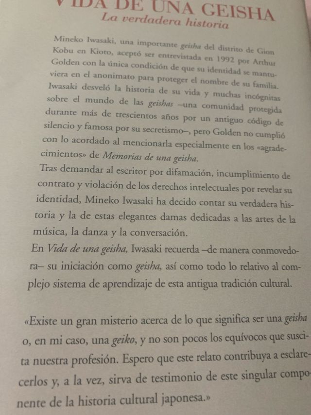 VIDA DE UNA GEISHA (Spanish Edition)