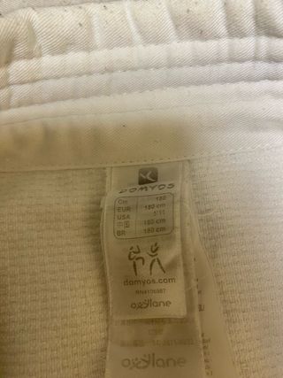 Judogi completo Domyos blanco - Talla 1,80 cm