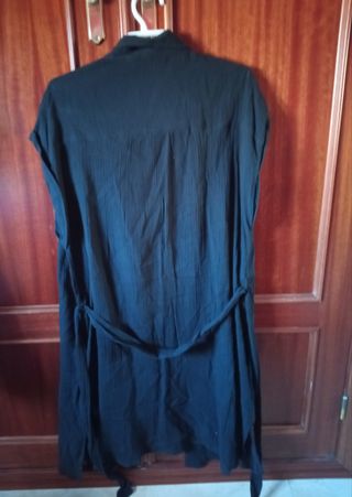 Vestido camisa negro largo verano