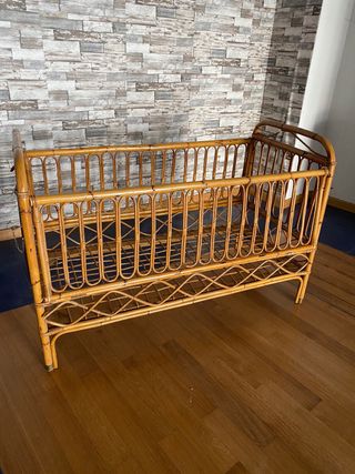 Lettino bimbo bambu vintage