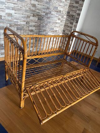 Lettino bimbo bambu vintage