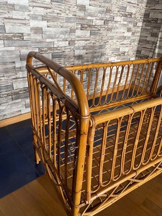 Lettino bimbo bambu vintage