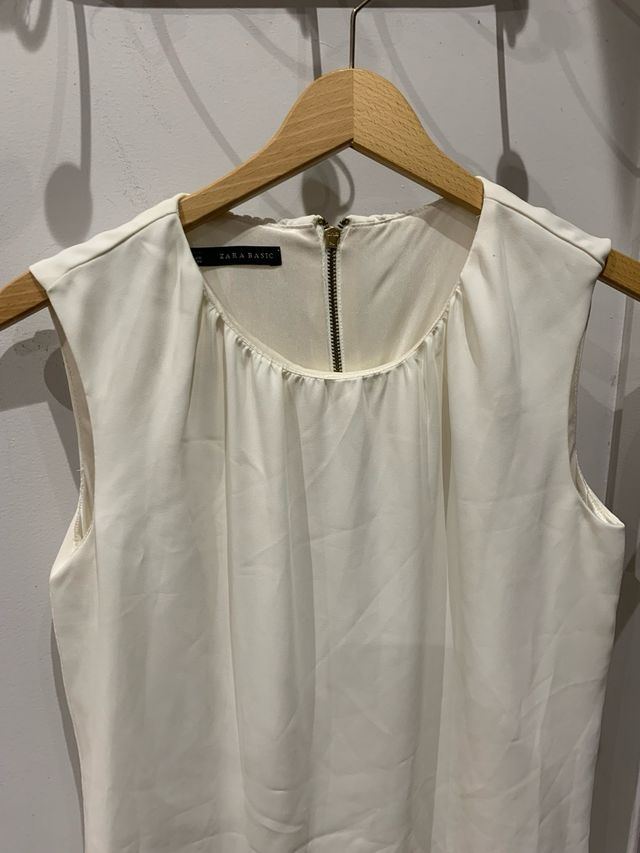 Vestido Zara blanco - Talla L