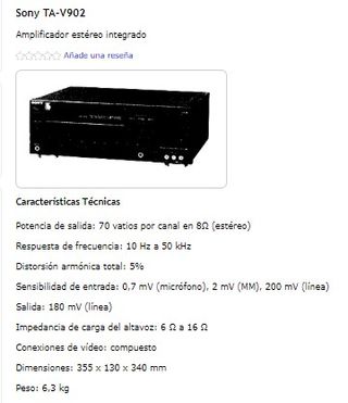 SONY Amplificador LBT-V902 - HiFi