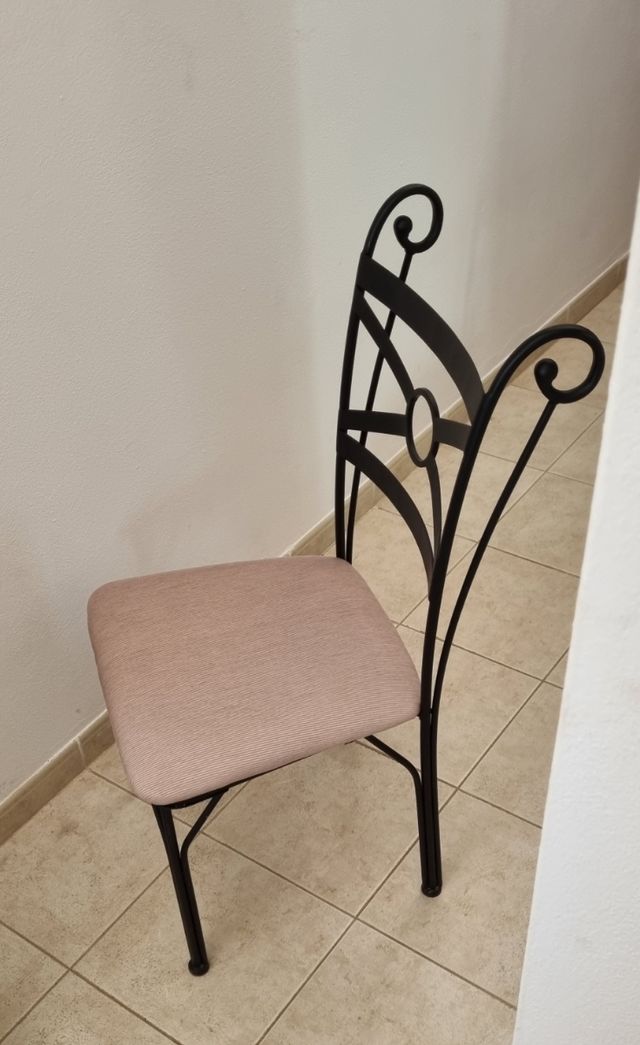 8 sillas forja metal - beige(Muy buen estado)